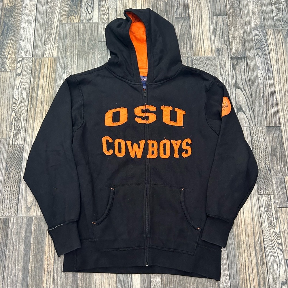 🏈🏈  Vintage Champs Oklahoma State University OSU Cowboys Full-Zip Hoodie